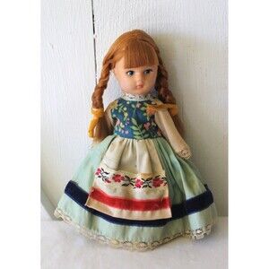 Vintage Vogue Dolls 1972 Dutch Costume Plastic Doll, 7.5"